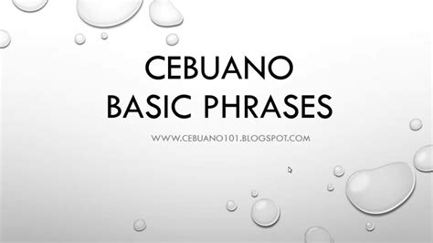 50 Conversational Cebuano Basic Phrases that you should.
